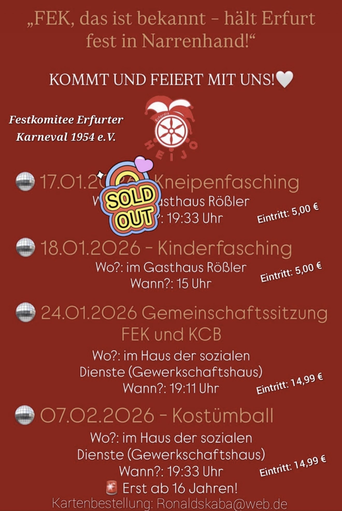 Termine FEK 2025 2026 2